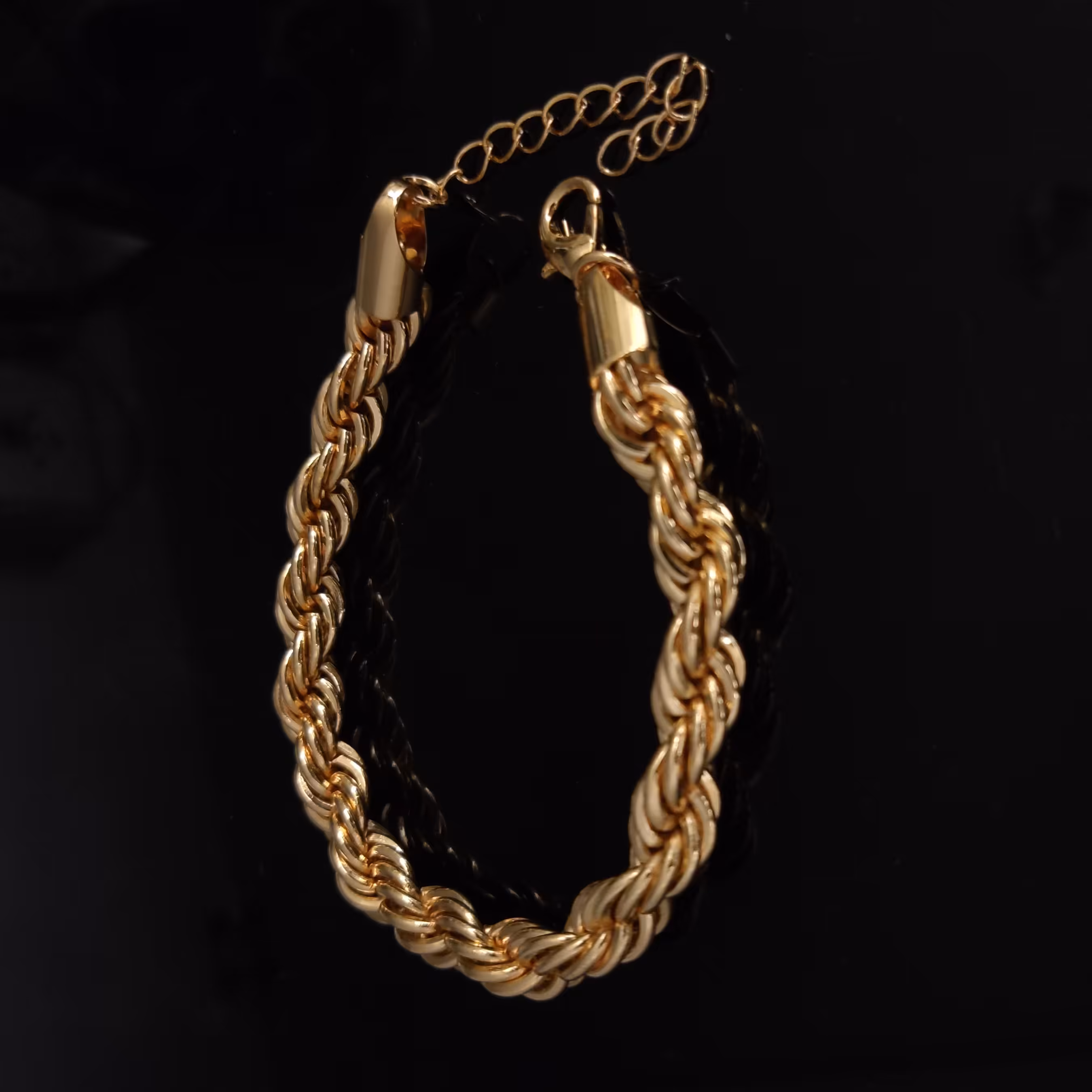 دستبند طنابی طرح طلا