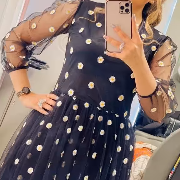 ست مادر و دختر بابونه مجلسی شیک 