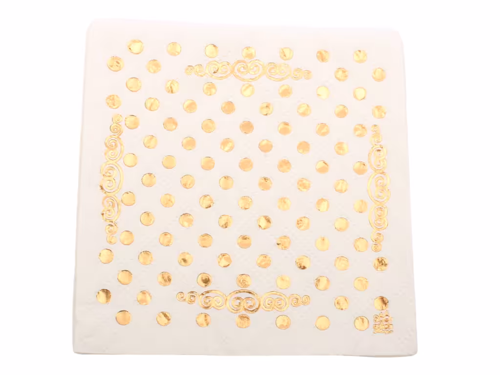 دستمال کاغذی طرح خال های طلایی