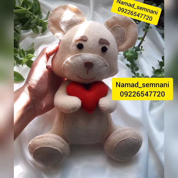 خرس هدیه  خرس نمدی30 سانتی
