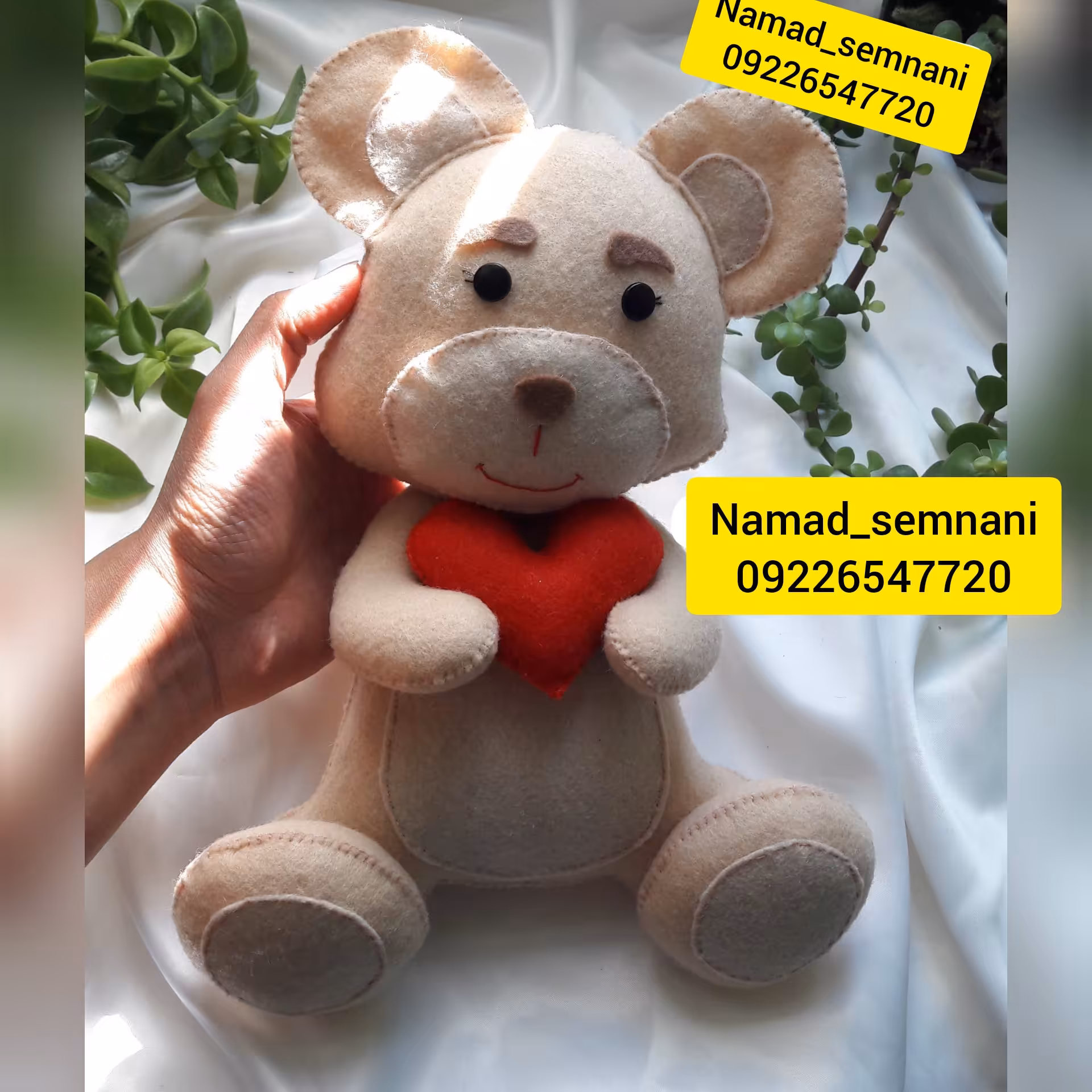 خرس هدیه  خرس نمدی30 سانتی