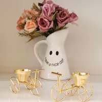 جا شمعی مدل دوچرخه فلز ی(سه عددی) 