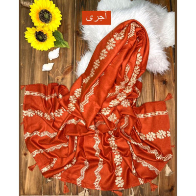 شال موهر وارداتی خامه دوزی
