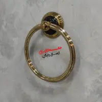 جا حوله آویز هارمونی مدل رویا رنگ مشکی طلایی (جنس پلاستیکabs) 
