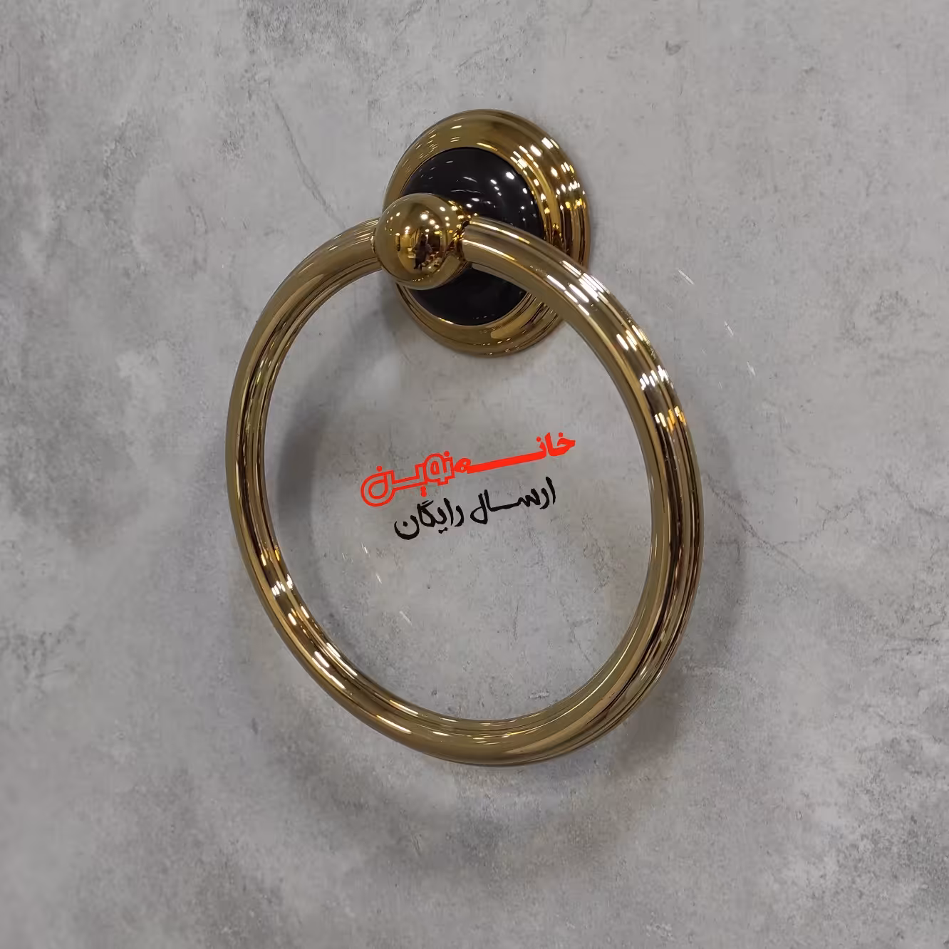 جا حوله آویز هارمونی مدل رویا رنگ مشکی طلایی (جنس پلاستیکabs) 