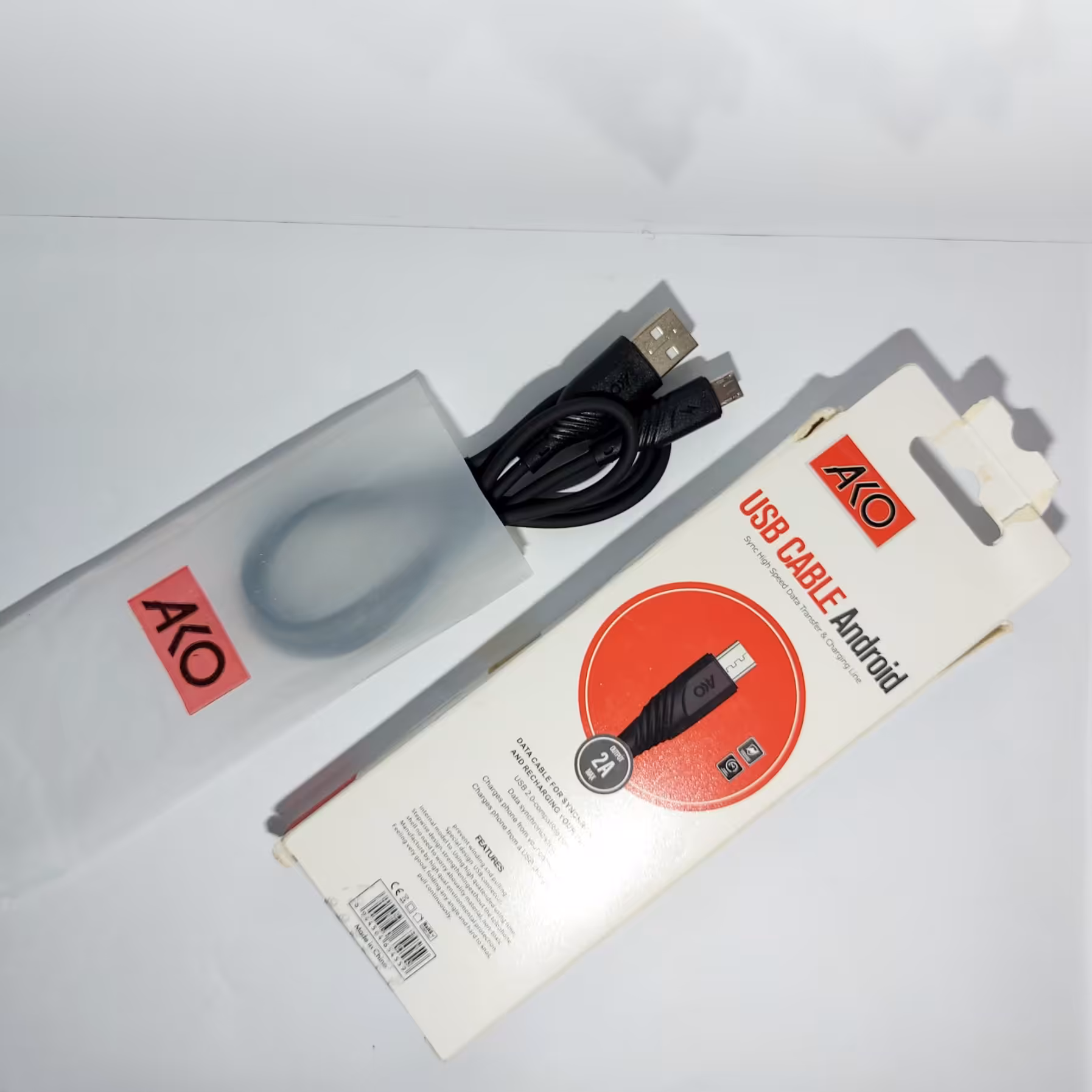 کابل شارژ مدل ako آکو تایپ B مدل fast  میکرو micro