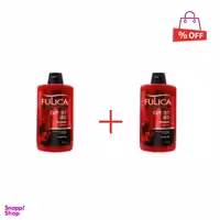 شامپو فولیکا (Fulica) مدل Phyto Zinc مناسب موی رنگ شده قرمز حجم 400 میلی‌لیتر مجموعه 2 عددی