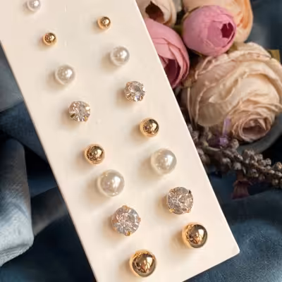 پک گوشواره میخی دخترانه اکسسوری دخترانه جذاب برای کادو تولد