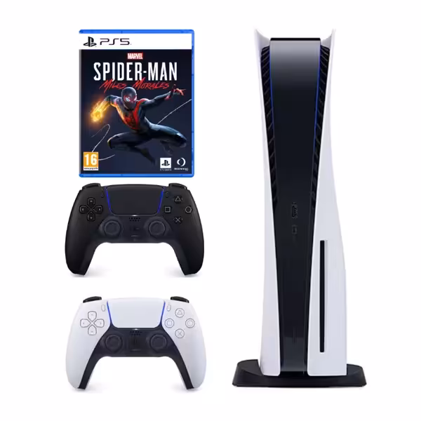 پلی استیشن 5 استاندارد دیسک خور با دو دسته به همراه بازی Spider-Man Miles Morales