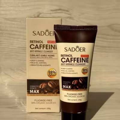 فوم شستشوی صورت رتینول کافئین سادور ضد چروک و روشن کننده پوست
