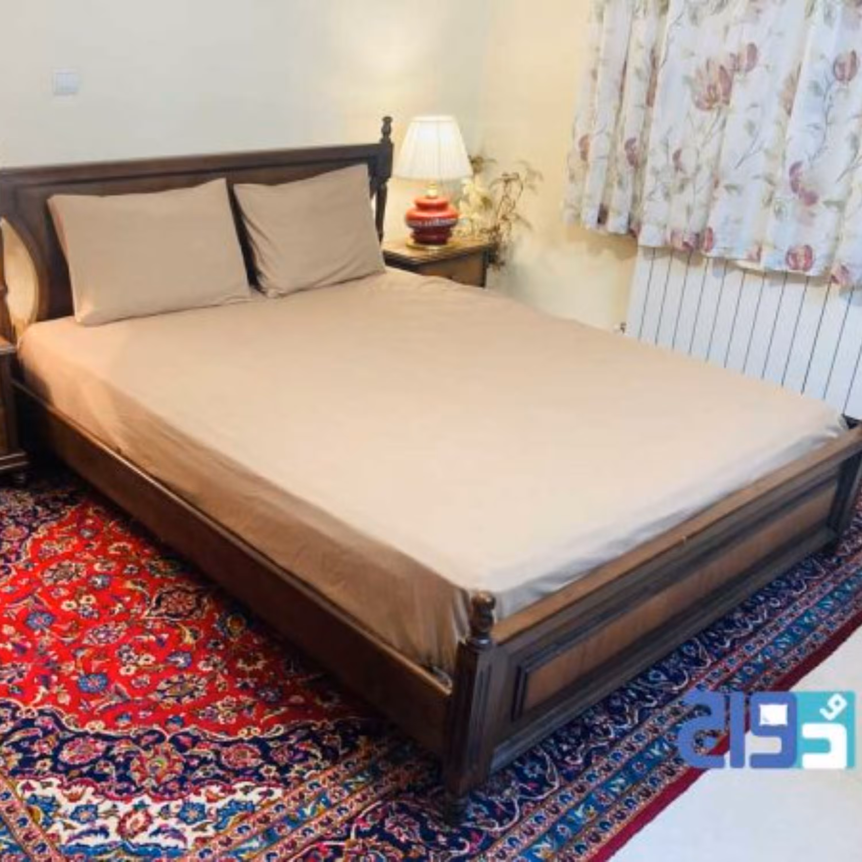 روتختی کشدار دونفره عرض160 تک رنگ (نسکافه ای)