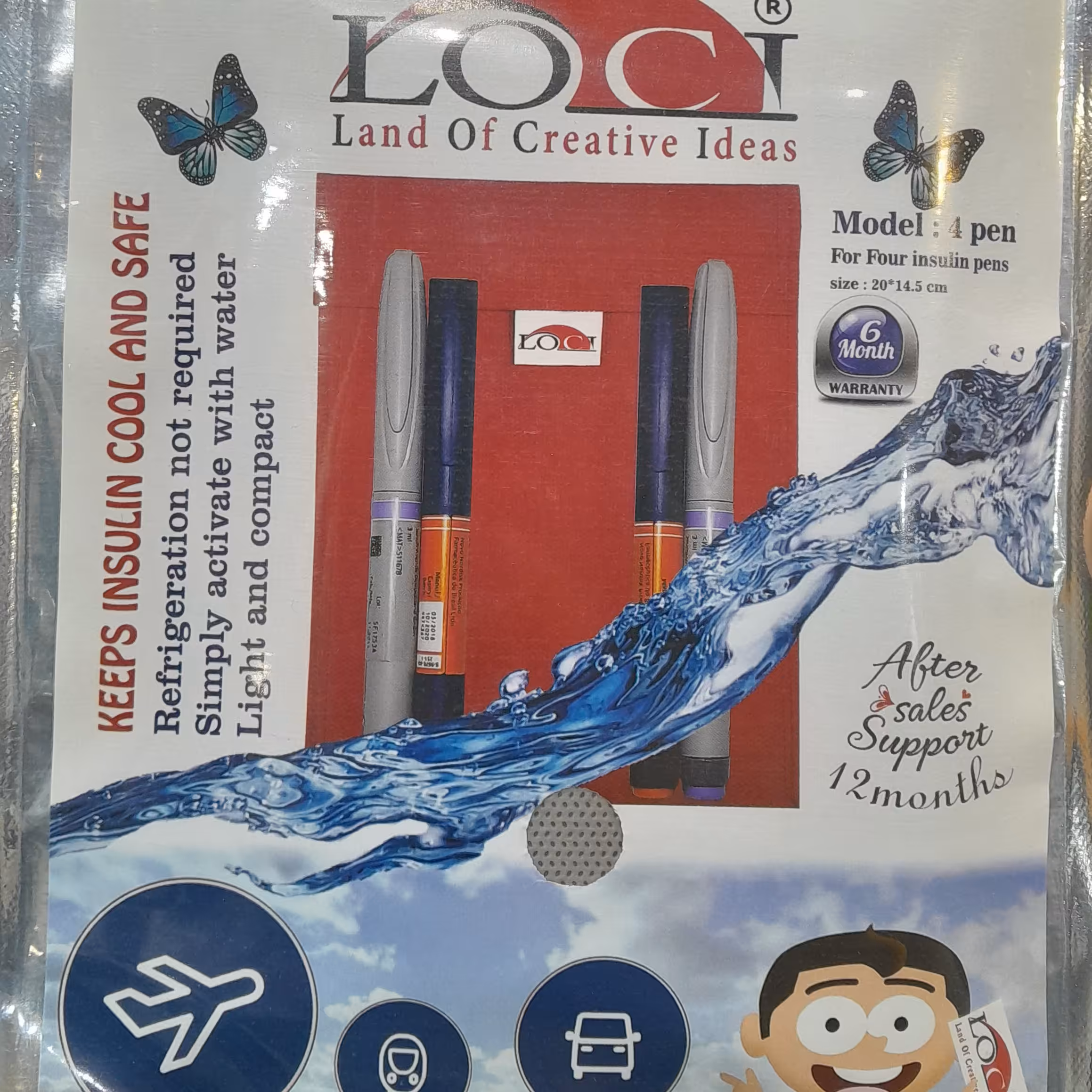 کیف انسولین کیف خنک نگهدارنده انسولین لوسی 4 قلمی   Loci  