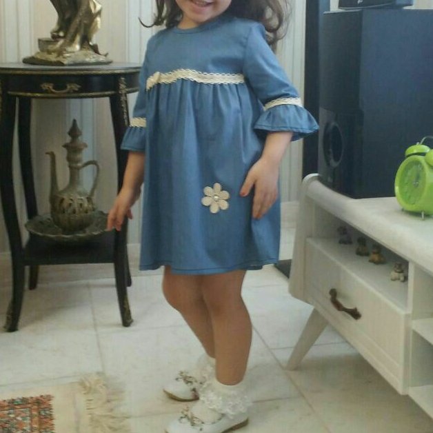 پیراهن عروسکی لی کاغذی بچگانه سایز 2 مناسب 2تا4 سال