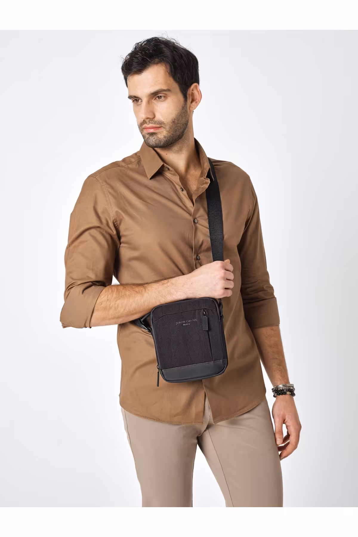 کیف شانه ای چند رنگ مردانه کاردین اورجینال Pierre Cardin