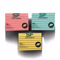 کاغذ یادداشت-پست ایت رنگی خط دار 100 برگی SF ابعاد 10 * 7.5