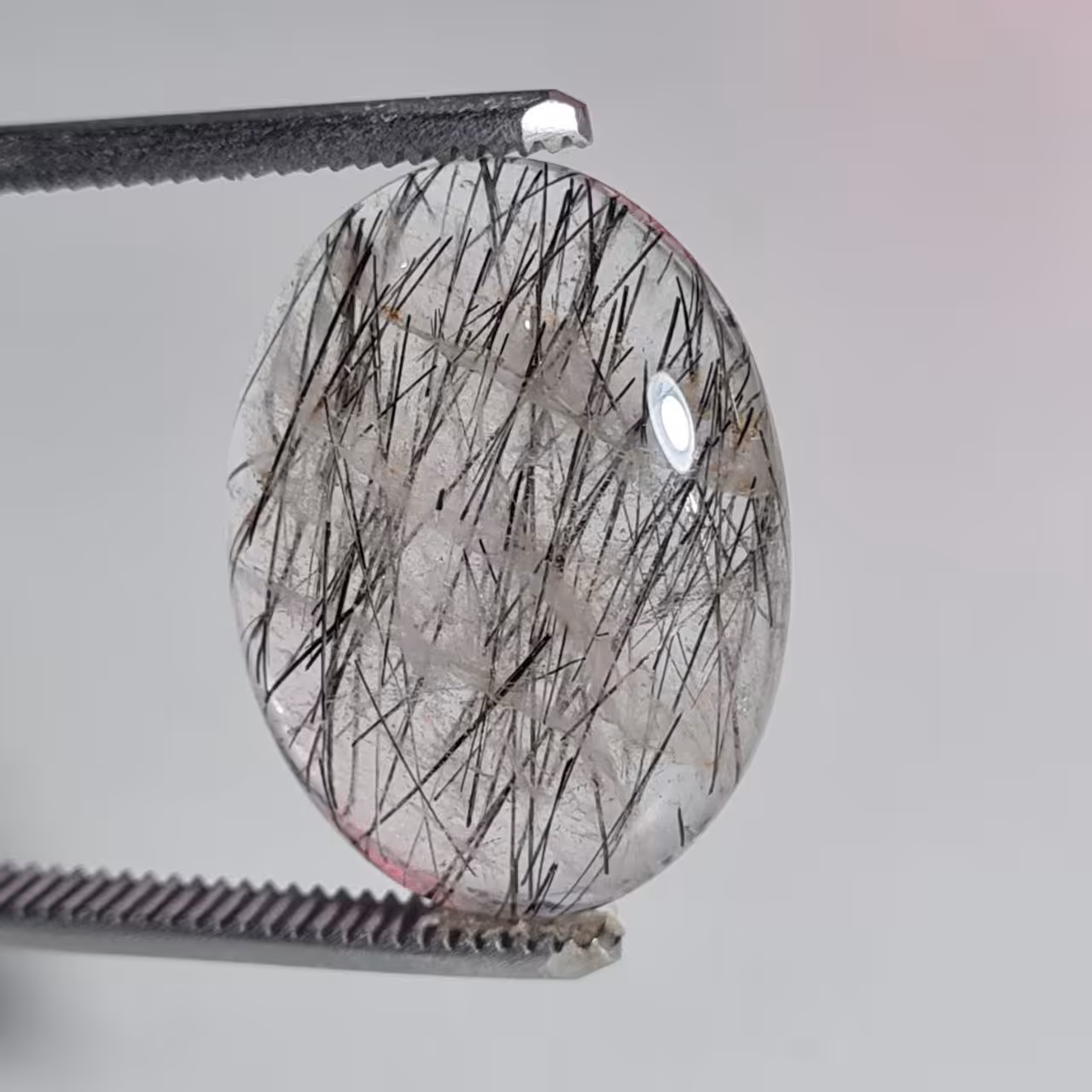 سنگ روتایل کوارتز دامله طبیعی بیضی 5812