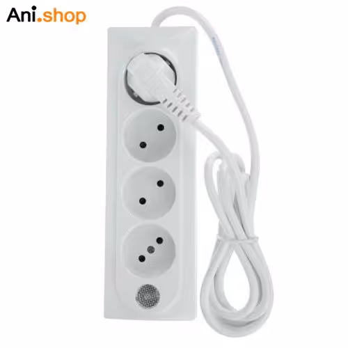 پریز چهارخانه با محافظ ایمنی با کابل 3/8 متری کد 105