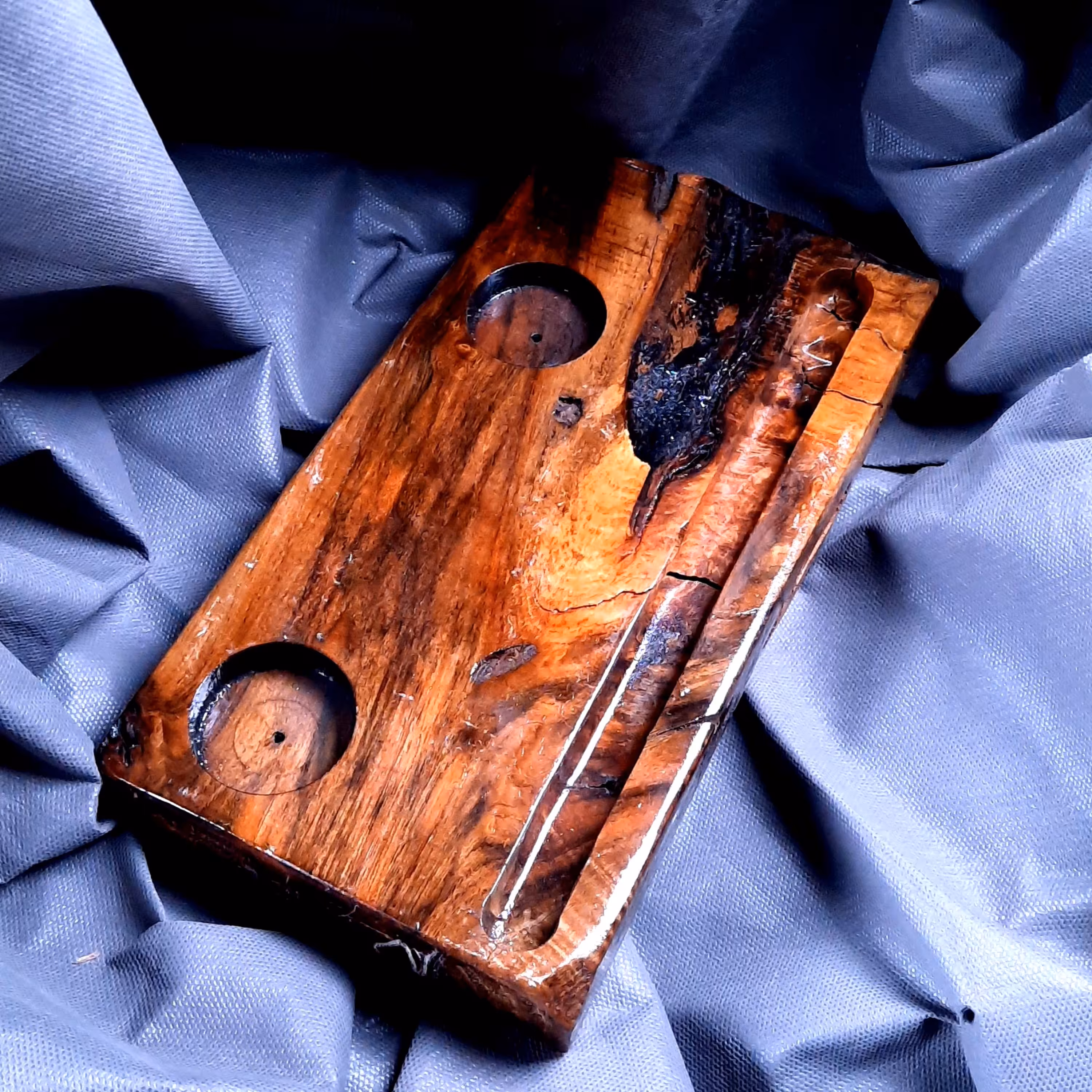 جاشمعی و جا عودی دفرمه چوبی کد 163