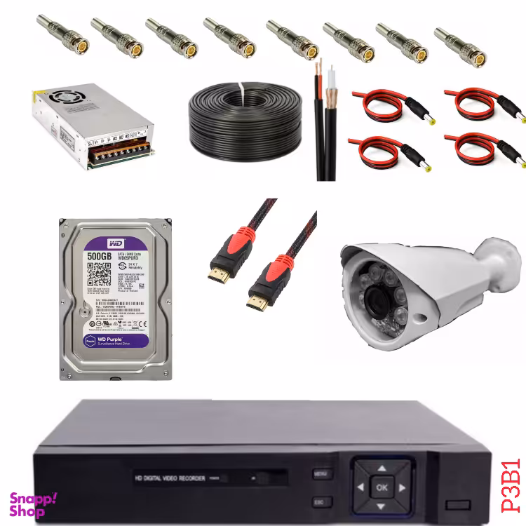 پک کامل دوربین مداربسته کد P3B1
