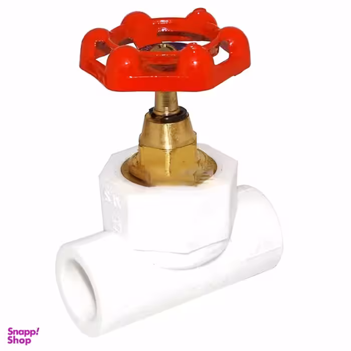 شیر فلکه کامل سفید آذین لوله (Azinlole) سایز 25 میلی متر