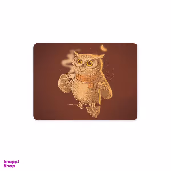 ماوس پد ترمه طراحان ایده مدل جغد قهوه نوش کد cfp1083