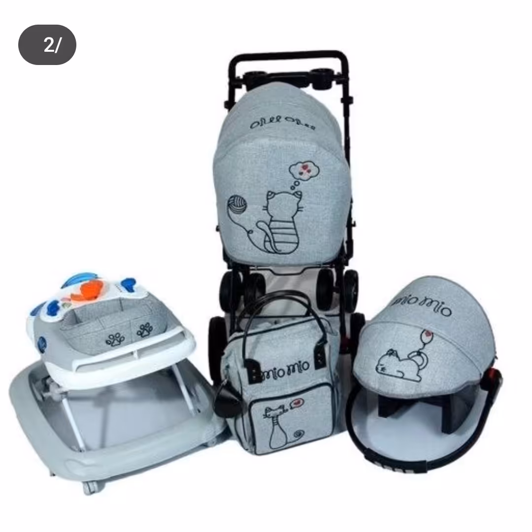 ست کالسکه میو میو  با اسکلت بنیتا. کریر سه کاره دلیجان . ساک لوازم و  روزوک یوفو