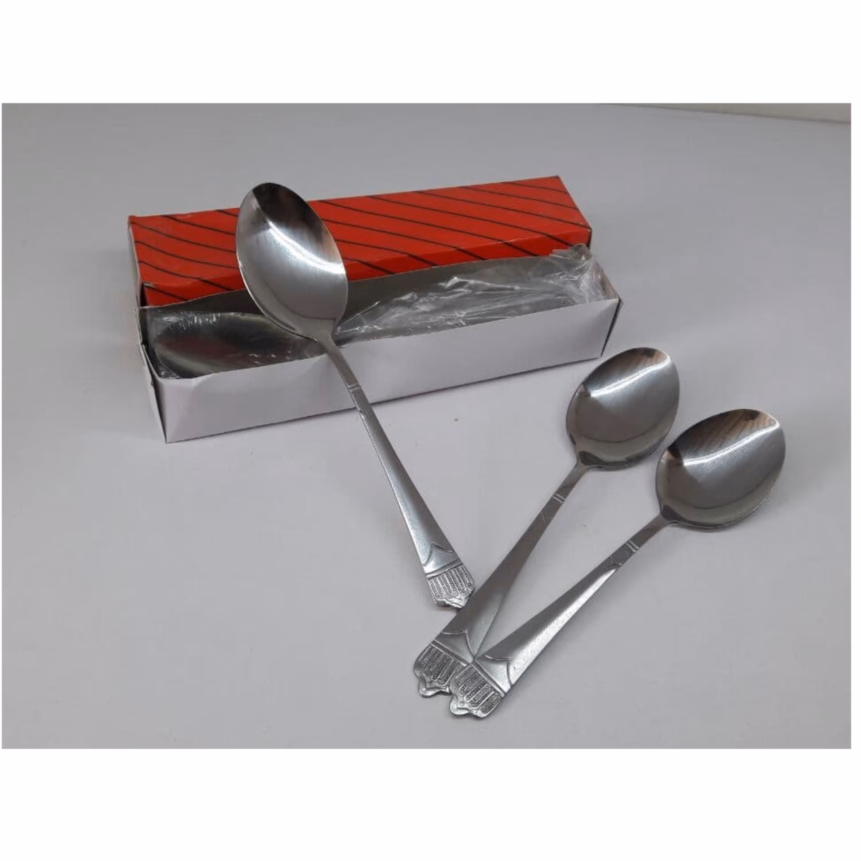 قاشق استیل جین 12تایی برای سرو غذا