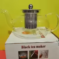 قوری پیرکس  شعله مستقیم با درب  استیل   1000میل 