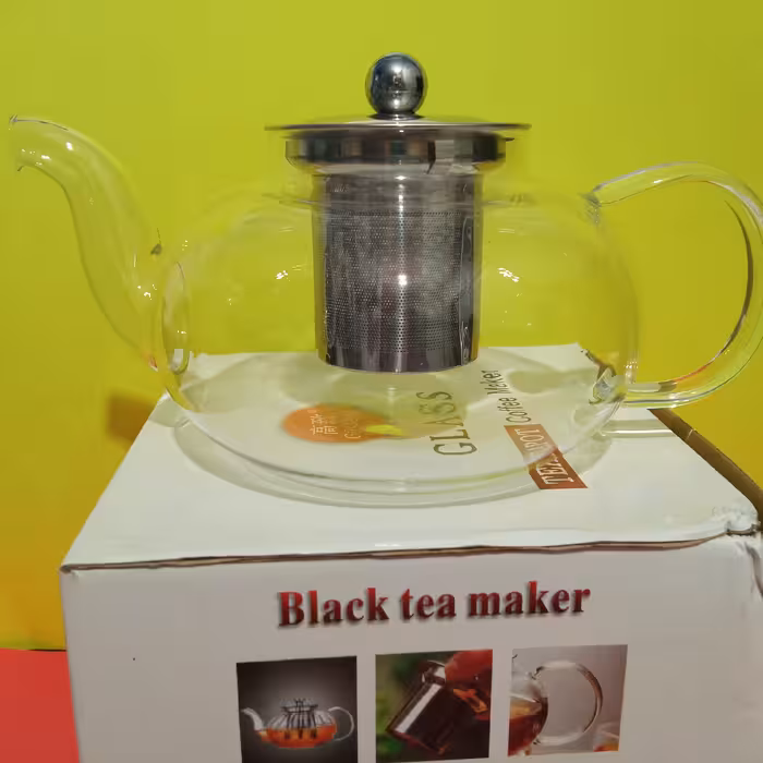 قوری پیرکس  شعله مستقیم با درب  استیل   1000میل 