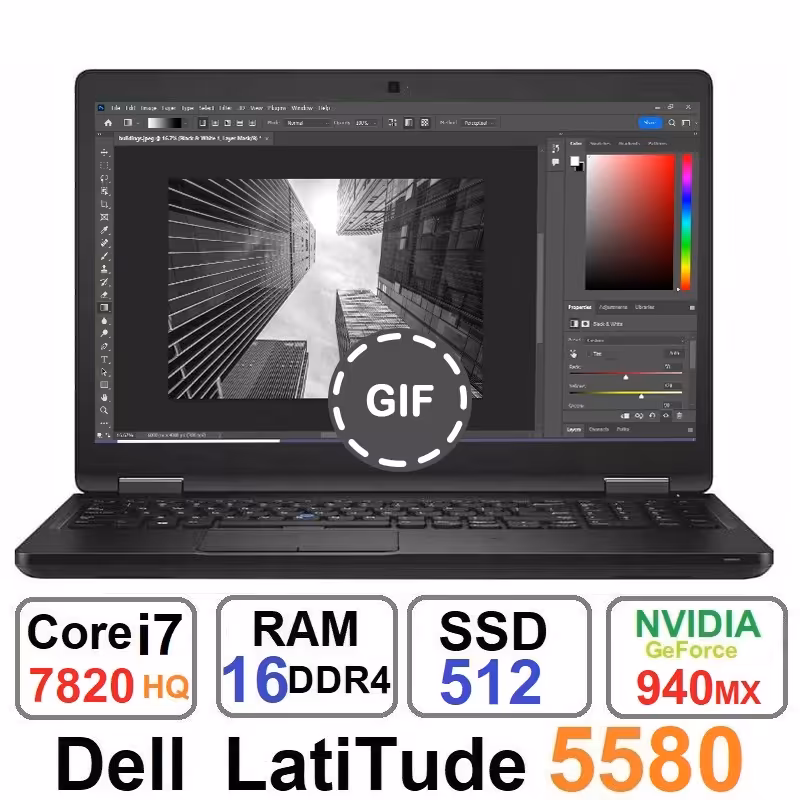 لپ تاپ Dell Latitude 5580 Core i7 7820HQ گرافیگ 2GB