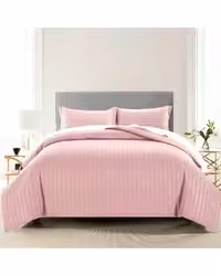 سرویس لحاف یک نفره 6 تکه عرض 120 دو رویه صورتی ای اس اف ASF مدل هتلی