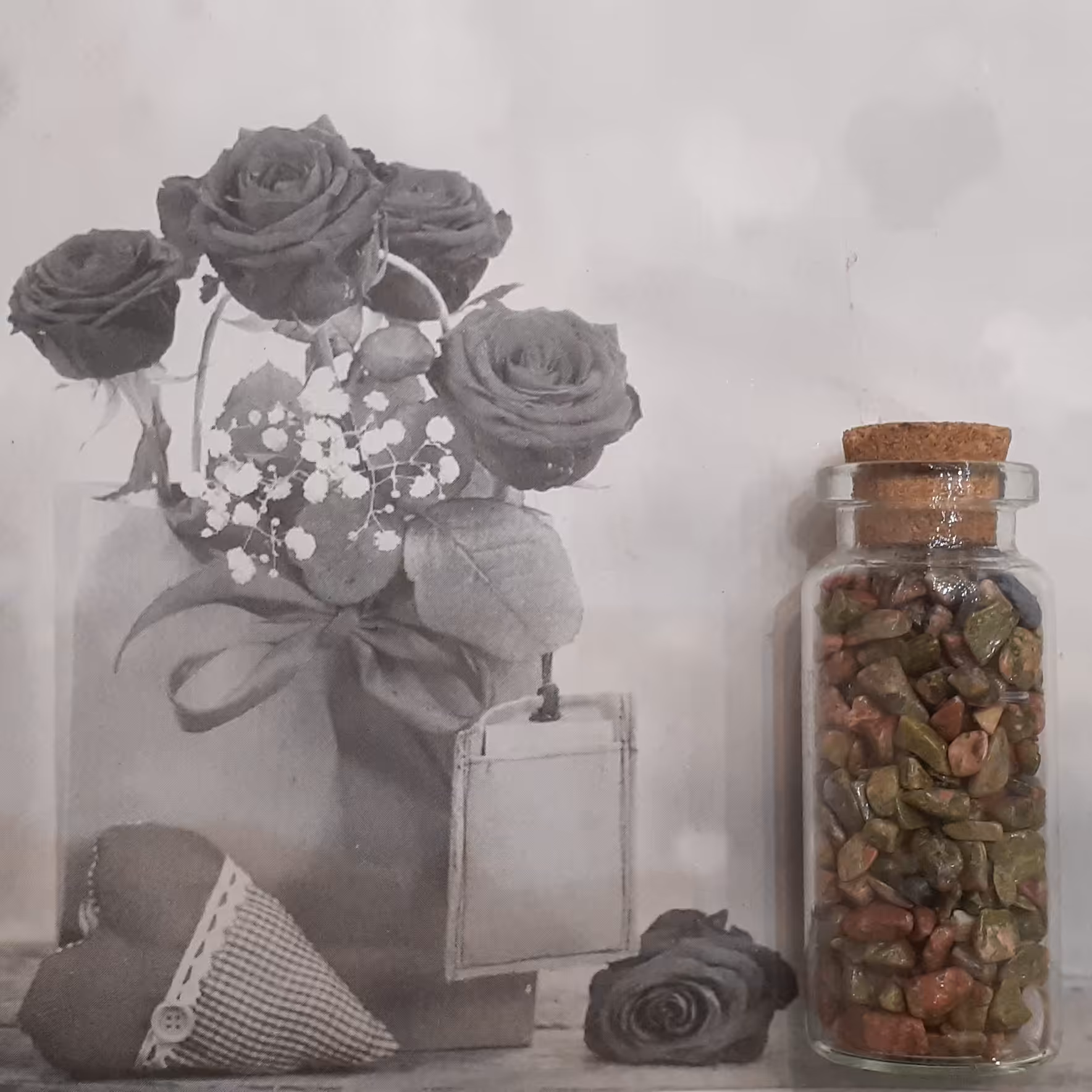 بطری سنگ طبیعی اوناکیت ،سنگ درمانی،تزیینی،ماه تولد