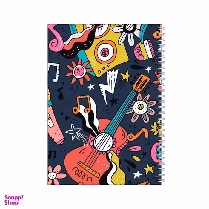 دفتر مشق 100 برگ بامبیلیپ طرح پترن گیتار و موسیقی کد 4033191