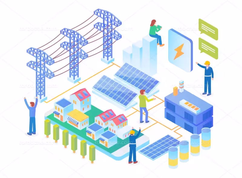 وکتور انرژی خورشیدی | گرافیک با طعم تربچه