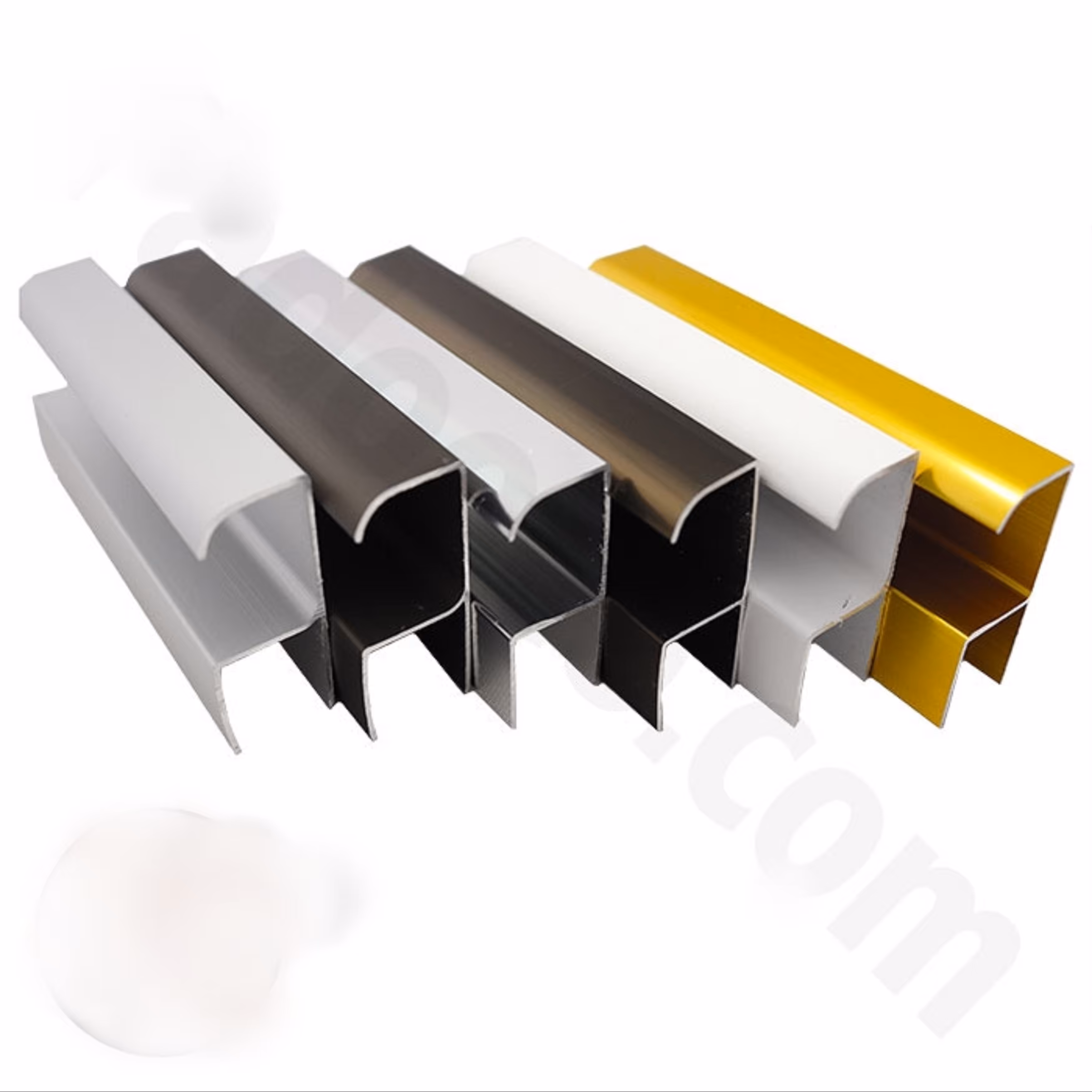 دستگیره شاخه ای هلالی آلومینیومی فابریک افران رنگ سفید 2 متری بسته 10 عددی