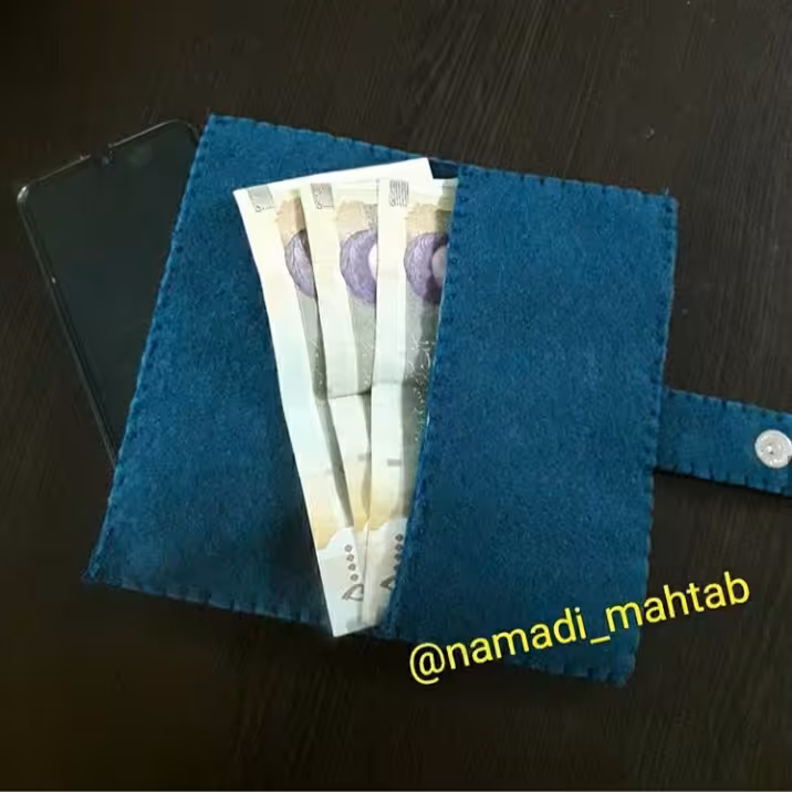 کیف پول و جا موبایلی دکمه دار پاسپورتی