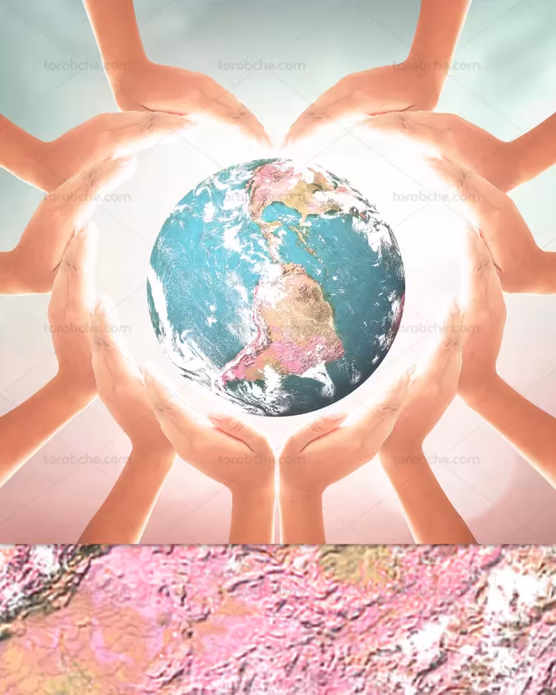 عکس مفهومی لایه اوزون زمین | گرافیک با طعم تربچه