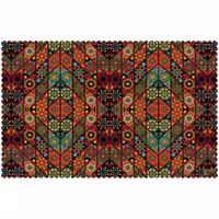رومیزی مخمل طرح سنتی سایز 140 در 220 مدل T8-542 شرکت رنس