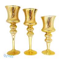 مجموعه 3 عددی شمعدانی طلایی کد 16