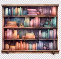 عکس PNG قفسه کتاب | گرافیک با طعم تربچه