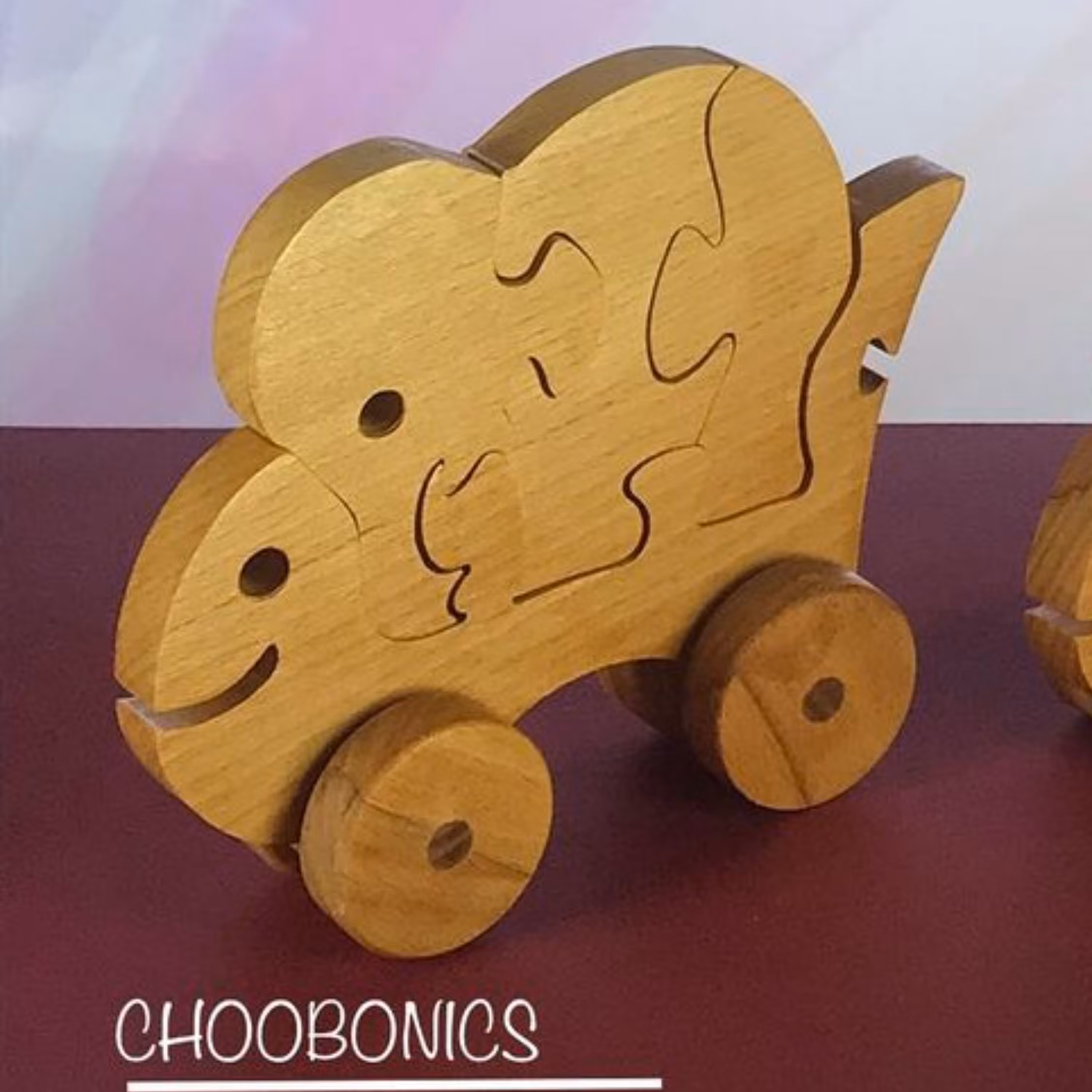 ماشین پازلی چوبی ارگانیگ مدل فیل