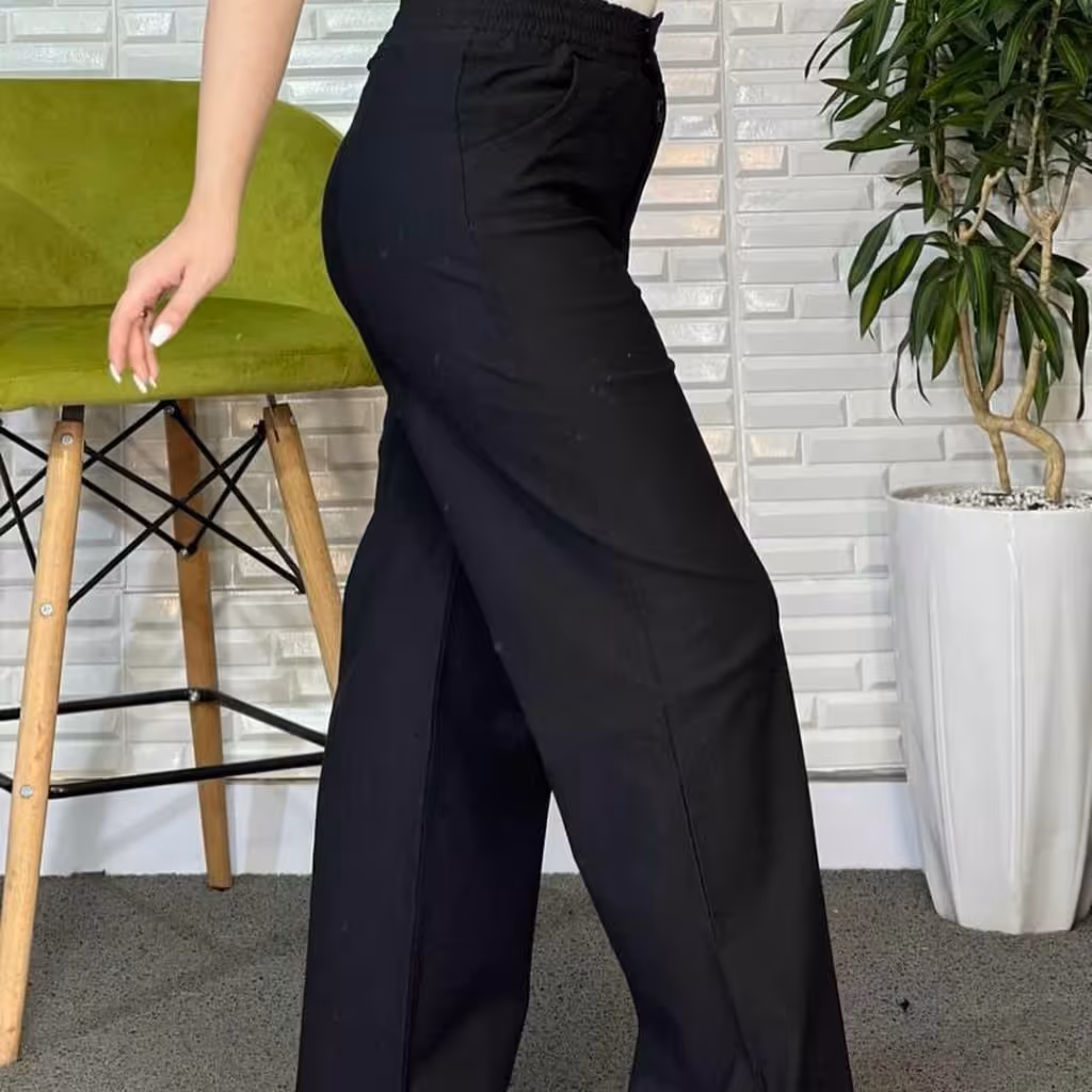 شلوار بگ جنس کتان 