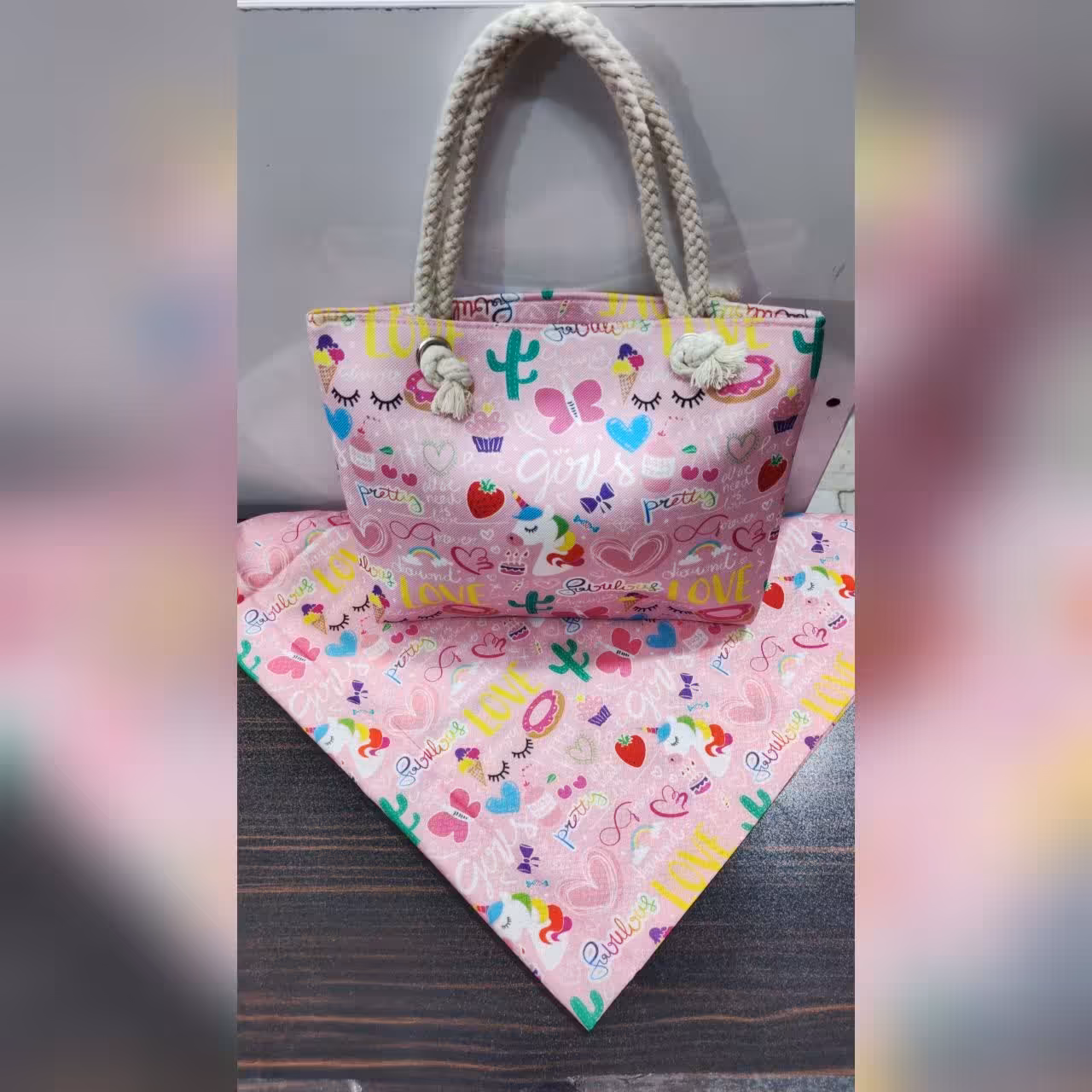 کیف و روسری ست دخترانه