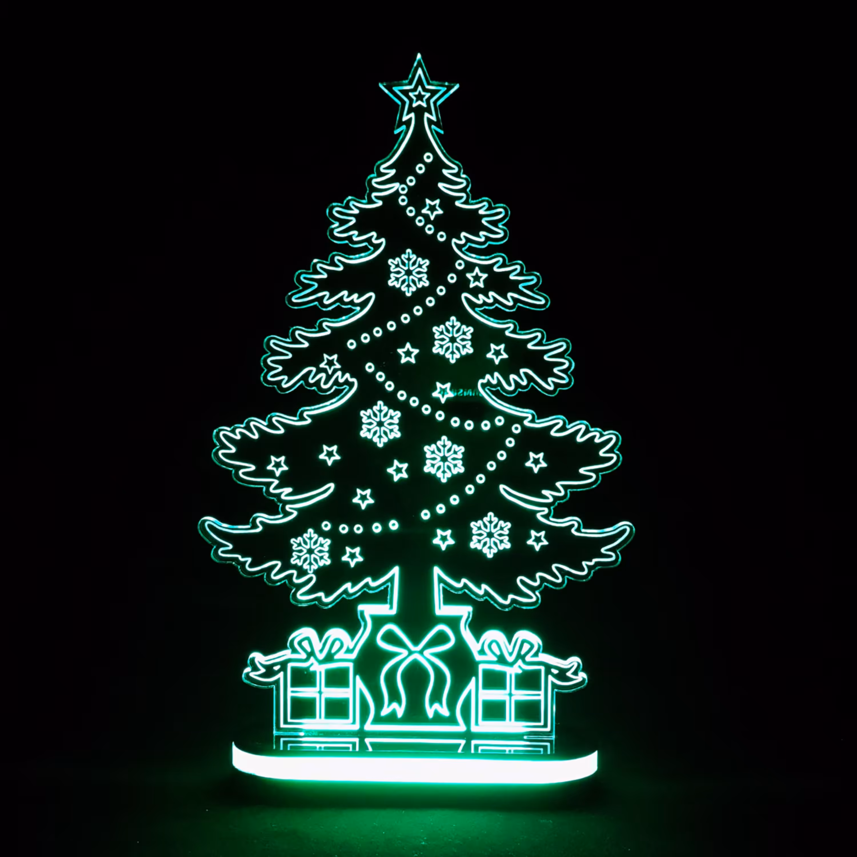 چراغ خواب طرح کریسمس ـ ارسال رایگان ـ رنگ سبز ـ سایز 14 در 23 بهمراه جعبه و آداپتور