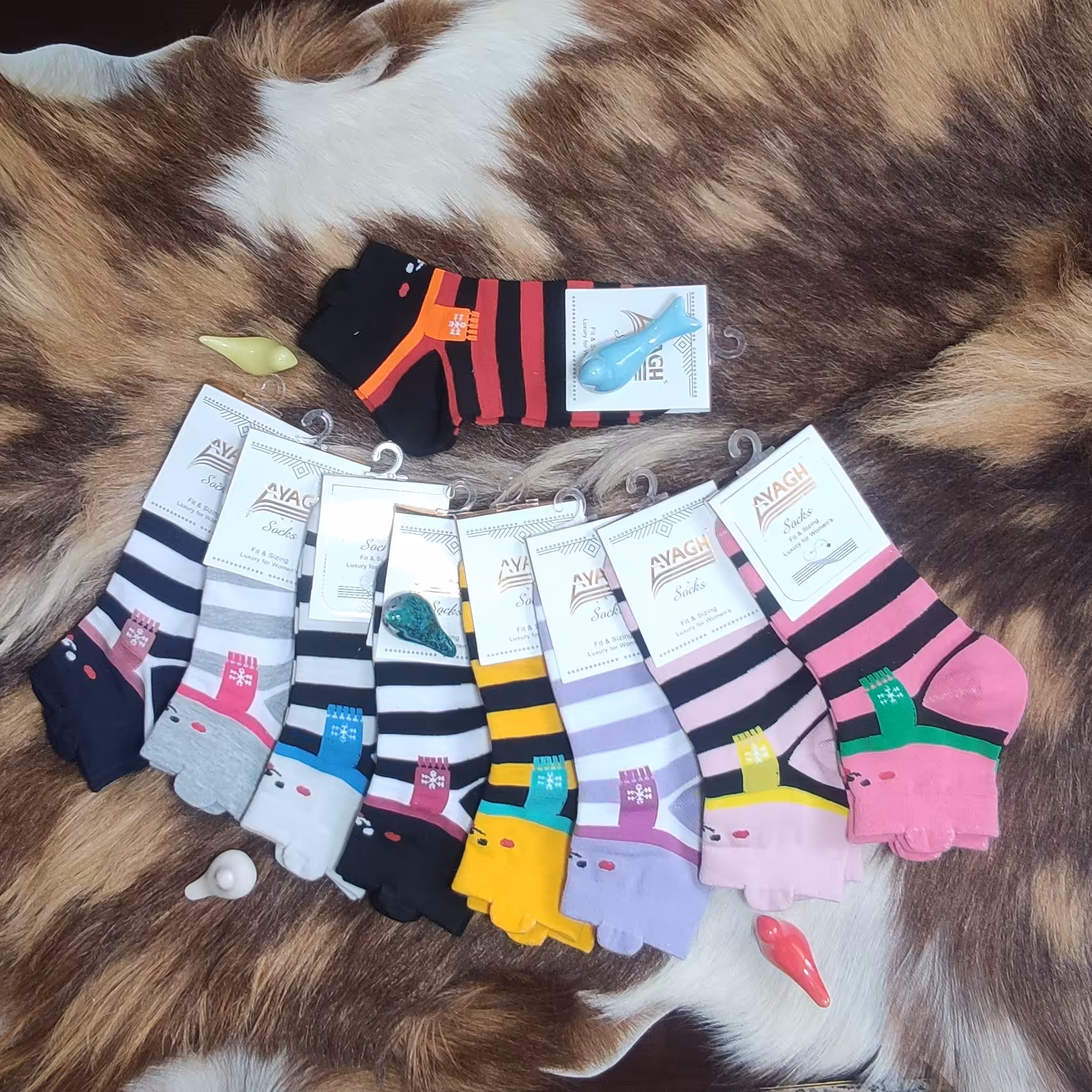 جوراب فانتزی ayagh طرح گربه سه بعدی