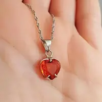 پلاک گردنی نقره با نگین سوارسکی 