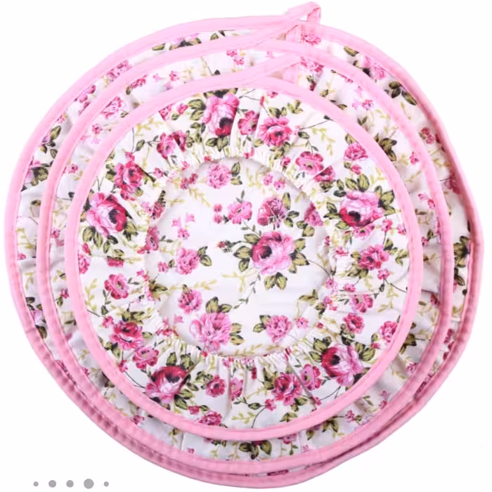 ست دم کنی سه تیکه طرح گل رز بسیار عالی و قابل شستشو