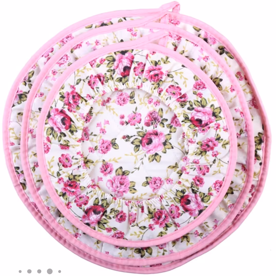 ست دم کنی سه تیکه طرح گل رز بسیار عالی و قابل شستشو