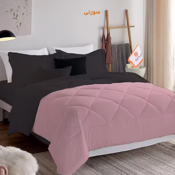 سرویس روتختی چیداری مدل دورو دو نفره  رنگ  صورتی و مشکی