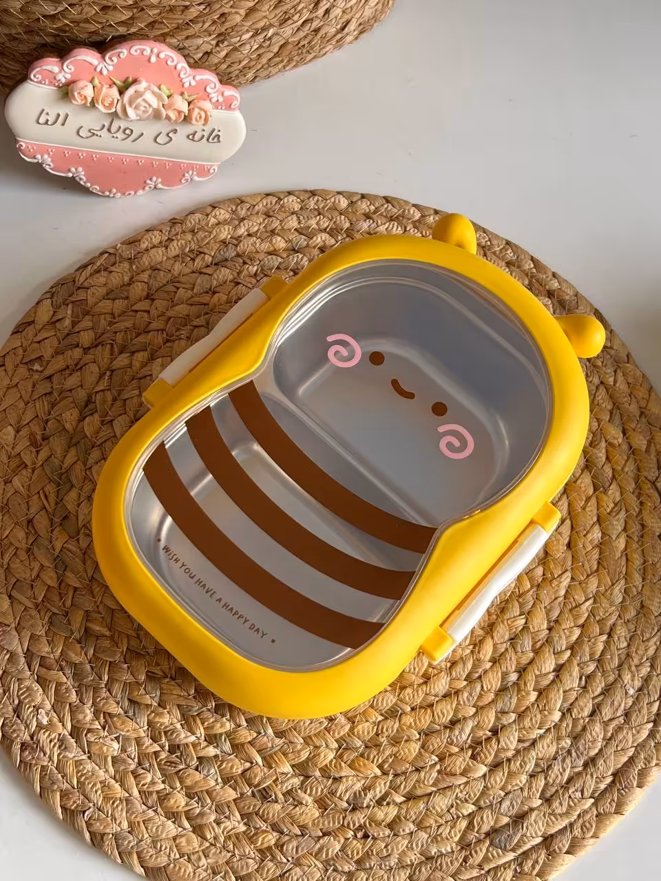 ظرف غذا داخل استیل فانتزی طرح زنبور کد 3098